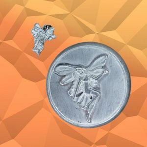 Seagull Canada vintage fine pewter fairy necklace charm & box